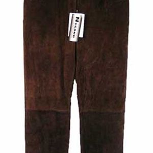 NYGARD SUEDE PANTS, HIGH QUALITY, ORIGINAL TAG ON, MISSES 12, DARK BROWN,